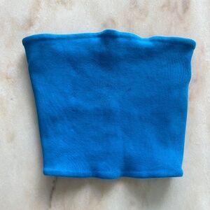 zara - blue crop tube top